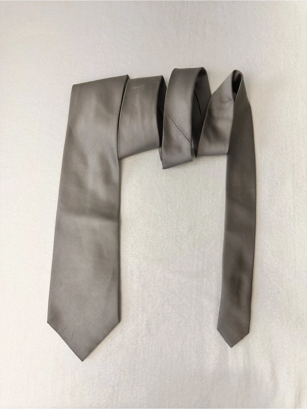 Classic Men's Solid Gray Silk Tie Jo’s a bank
